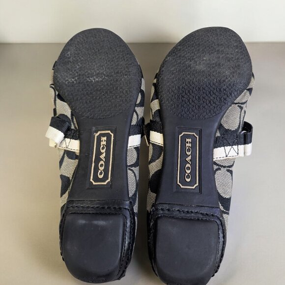 Coach Janey Women's Canvas Shoes, Size 8, Black & Grey - Picture 4 of 6